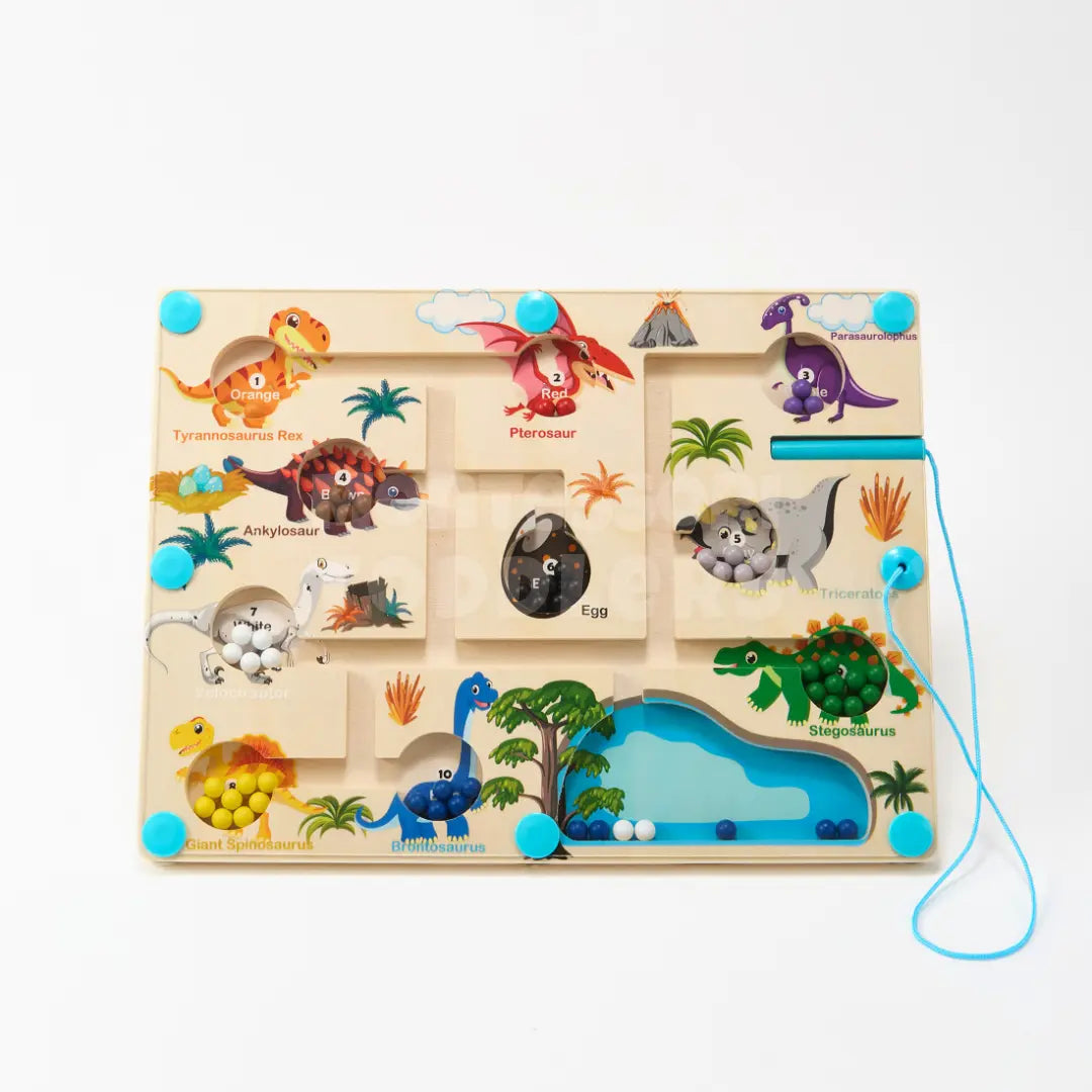 Toddlers Magnetic Dinosaur Maze - Explorez les Chiffres et les Couleurs