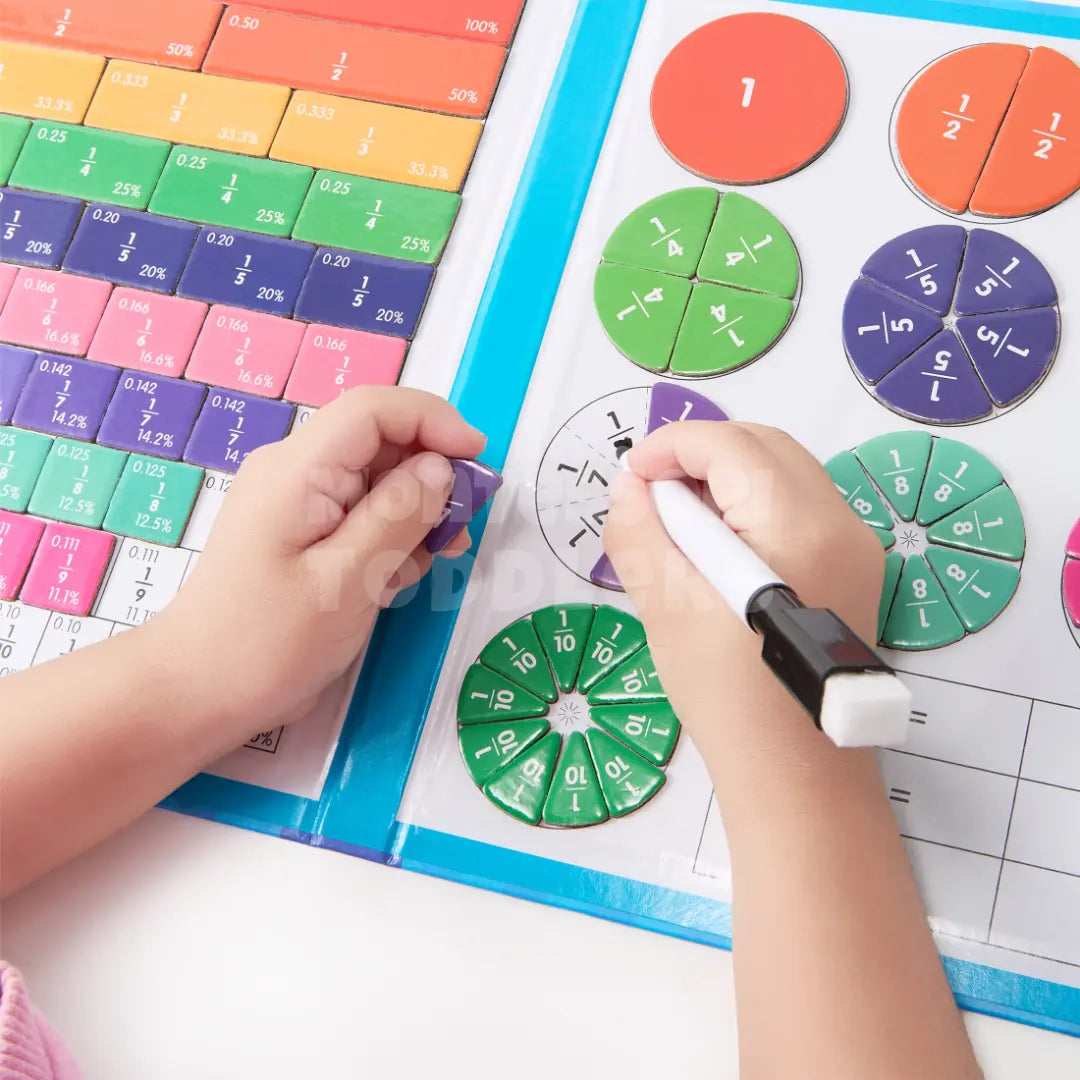 Toddlers Magnetic Fractions - Jouet d'apprentissage des mathématiques