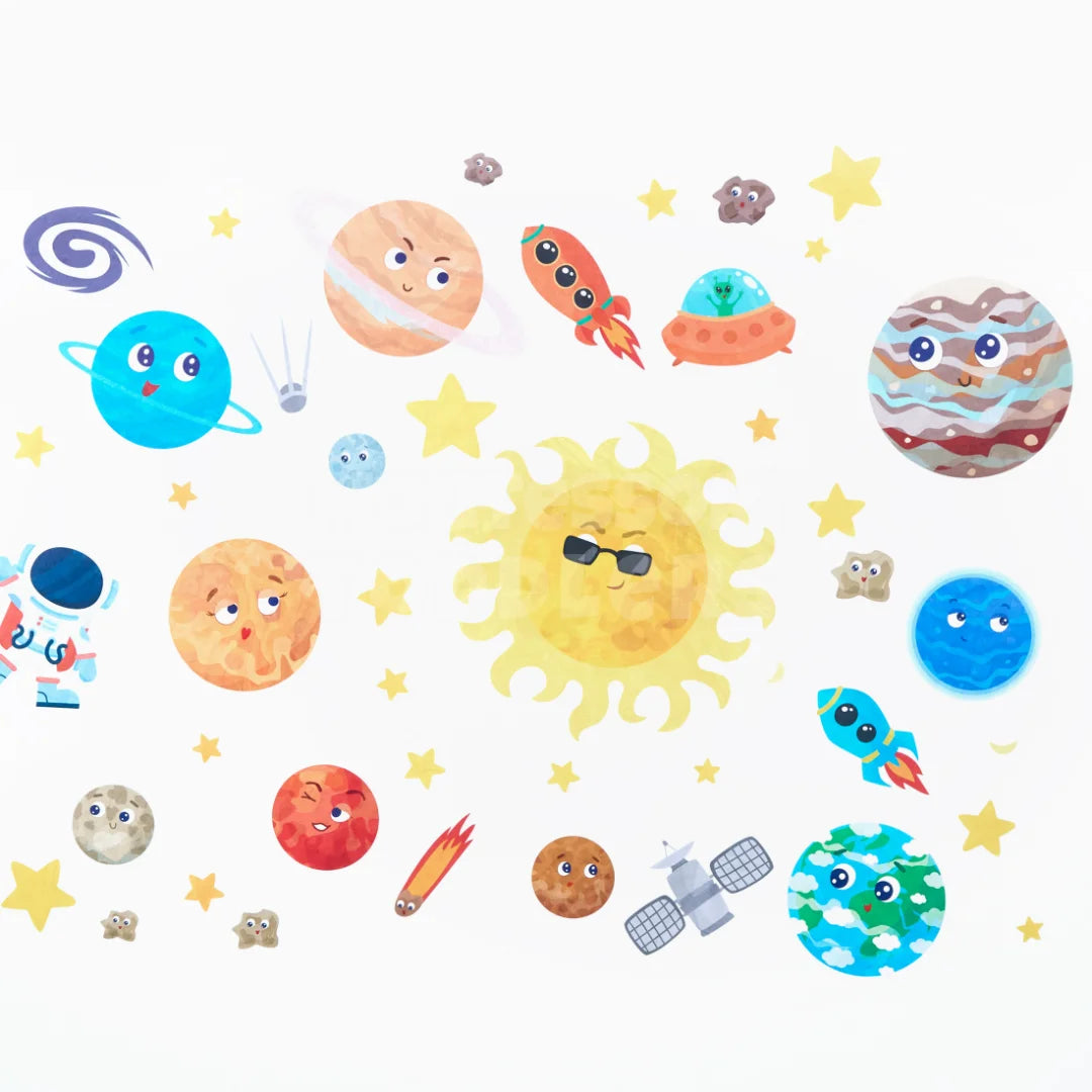 Toddlers Space Wall Stickers - Un voyage vers les étoiles !