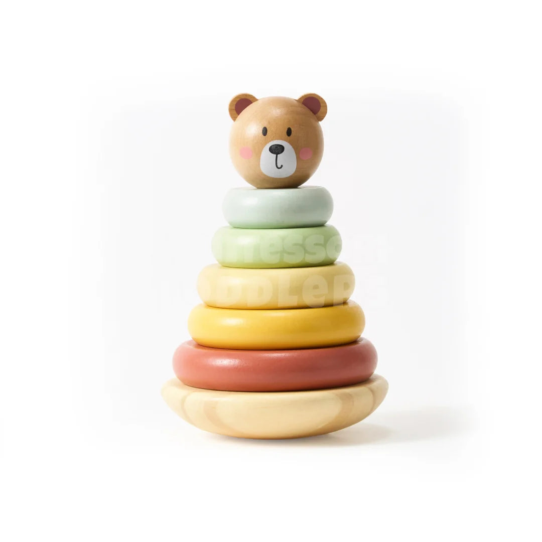 Toddlers Wooden Bear Tower