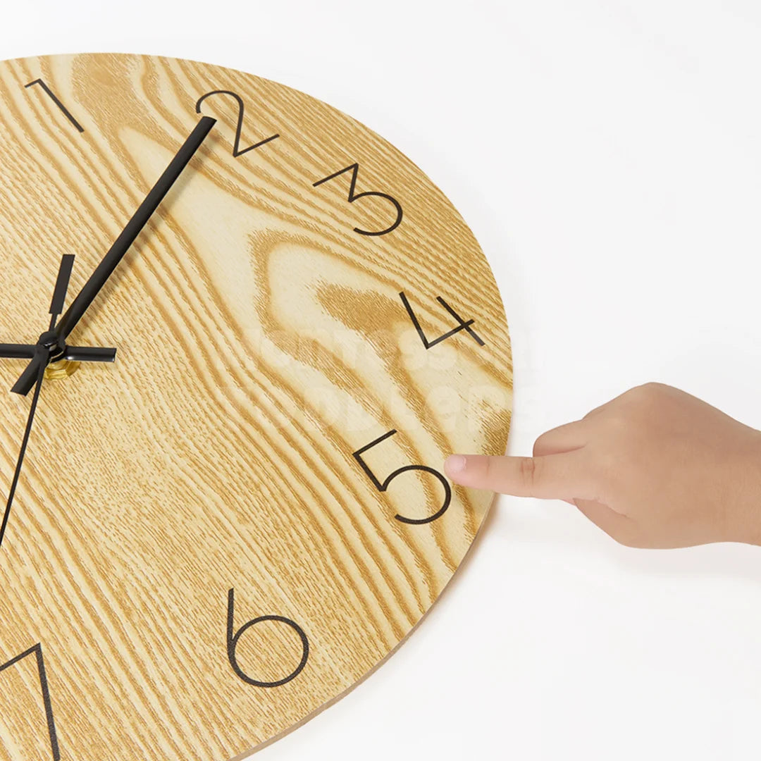 Toddlers Wooden Clock - L'horloge en bois pour la chambre des enfants