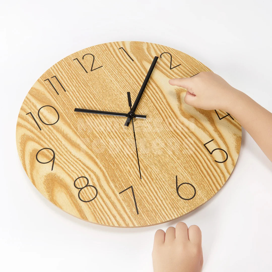 Toddlers Wooden Clock - L'horloge en bois pour la chambre des enfants