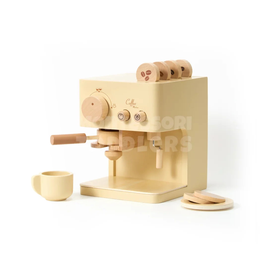 Toddlers Wooden Coffee Machine - Lek kafé hjemme!