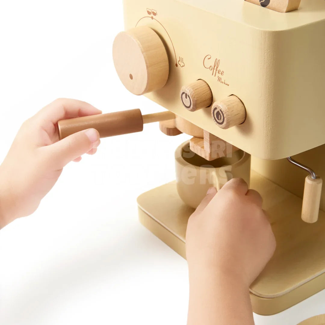 Toddlers Wooden Coffee Machine - Lek kafé hjemme!