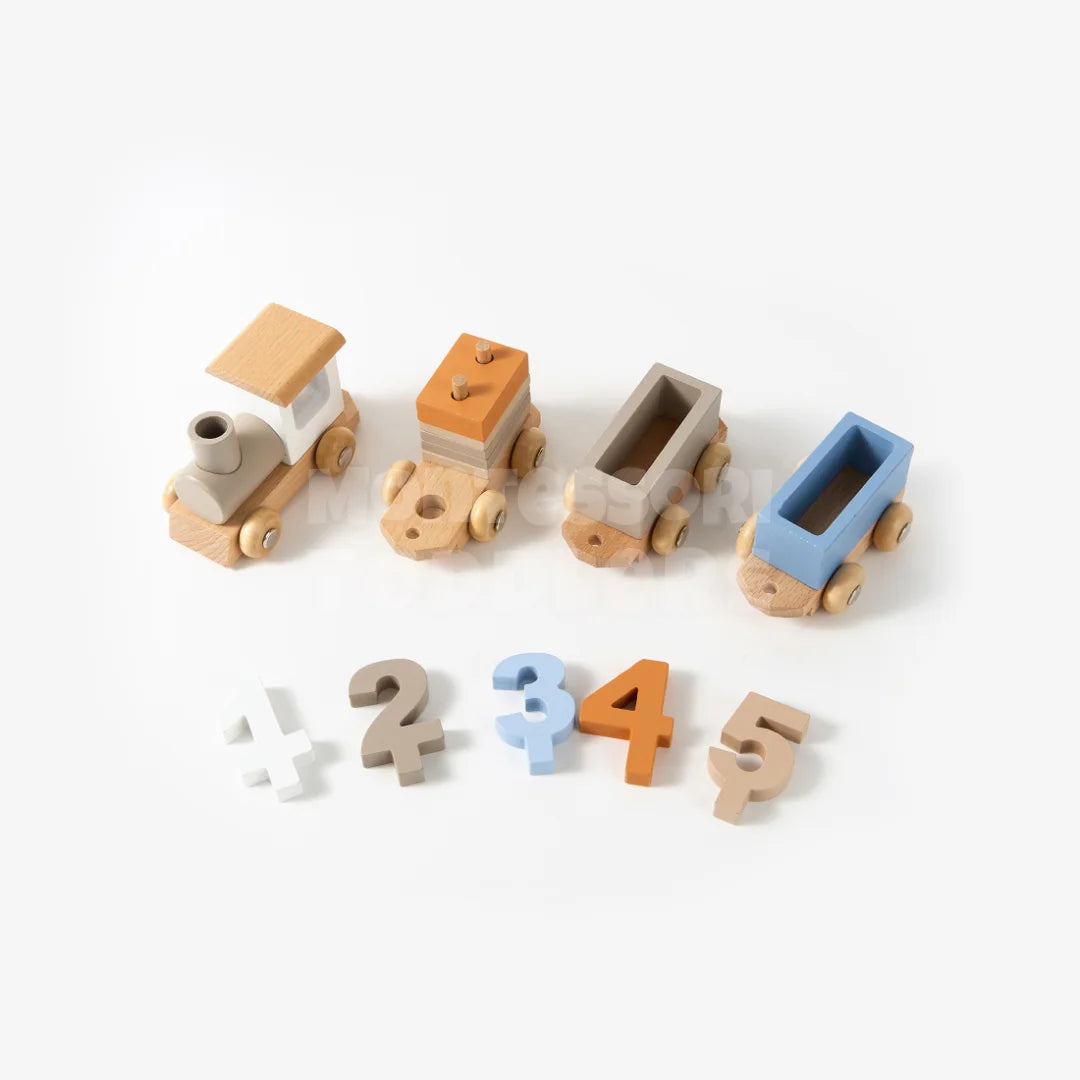 Toddlers Wooden Train Set