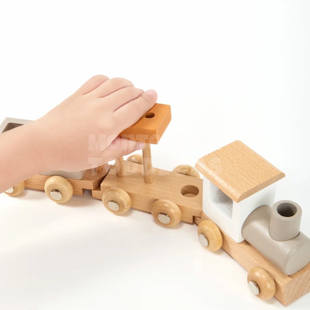 Toddlers Wooden Train Set