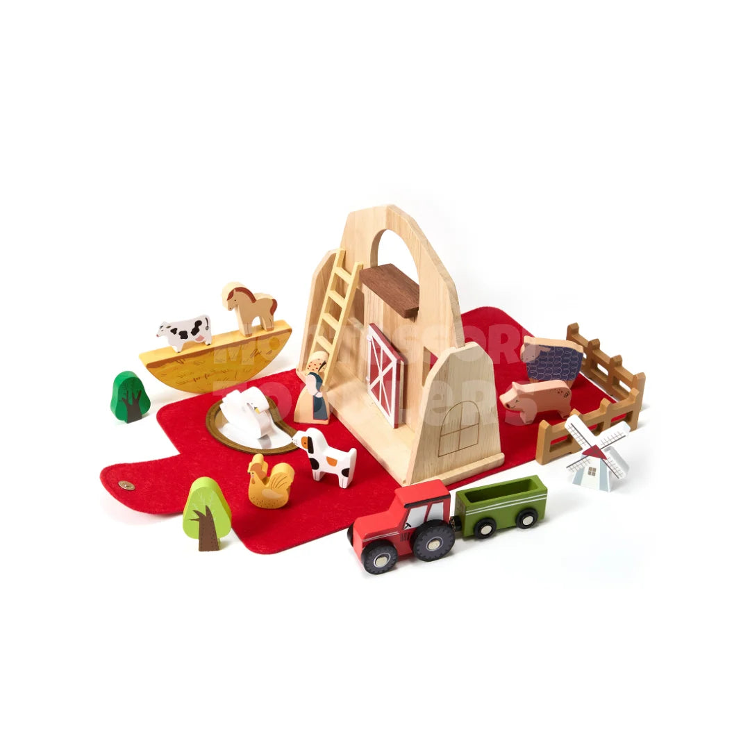 Toddlers Wooden Travel Farm