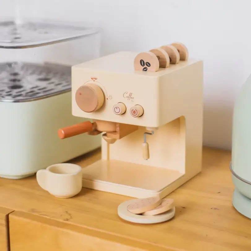 Toddlers Wooden Coffee Machine - Lek kafé hjemme!
