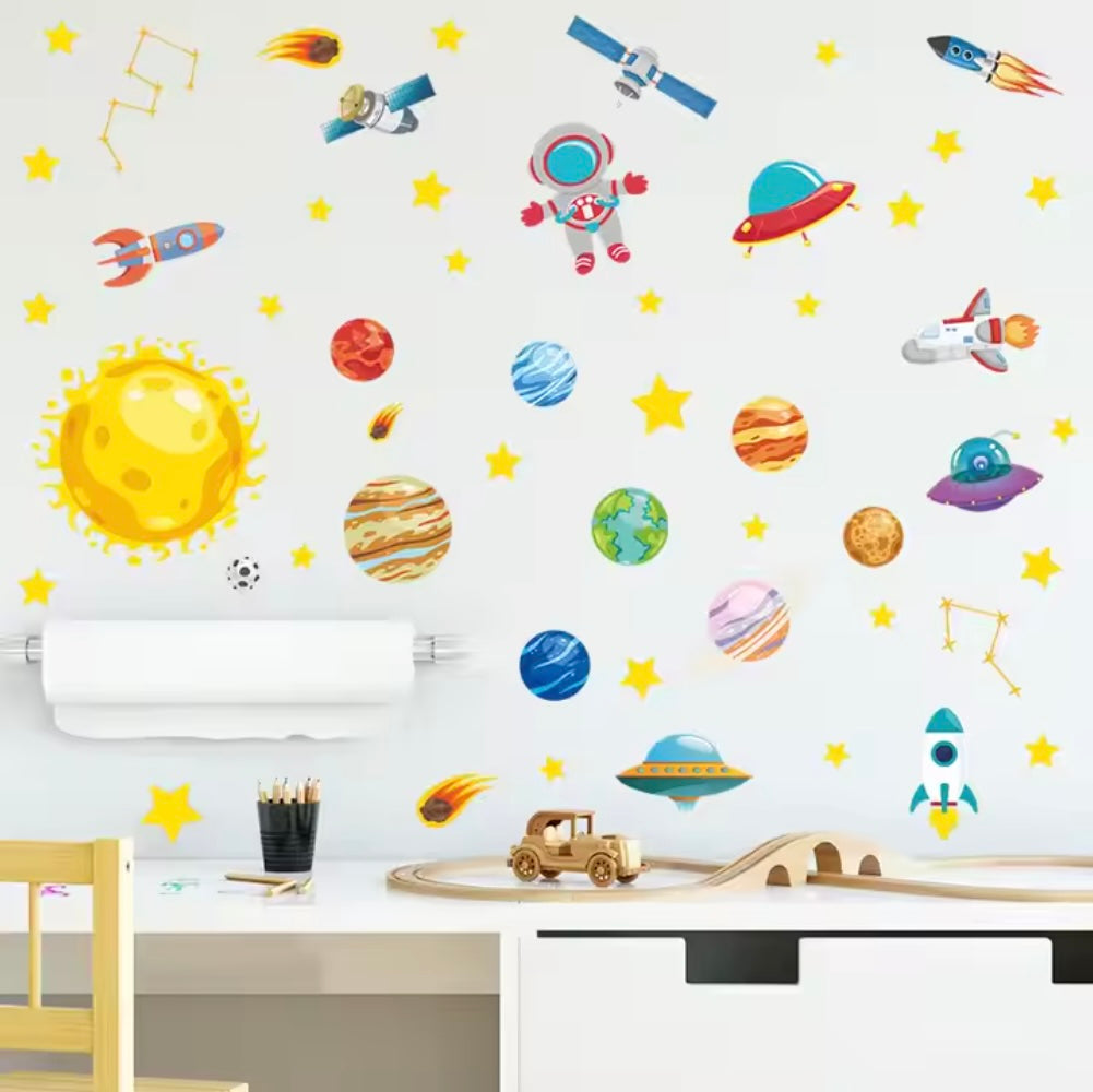 Toddlers Space Wall Stickers - Un voyage vers les étoiles !