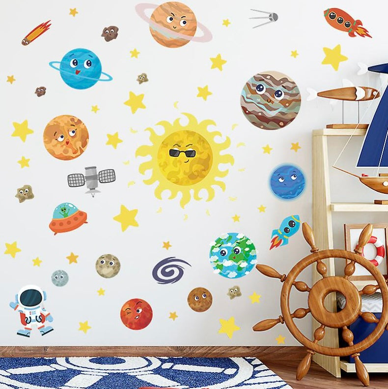 Toddlers Space Wall Stickers - Un voyage vers les étoiles !