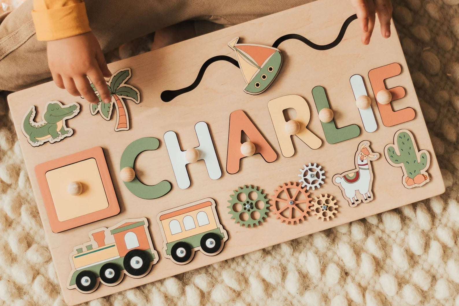 Toddlers Name Puzzle – Personlig puslespill i tre