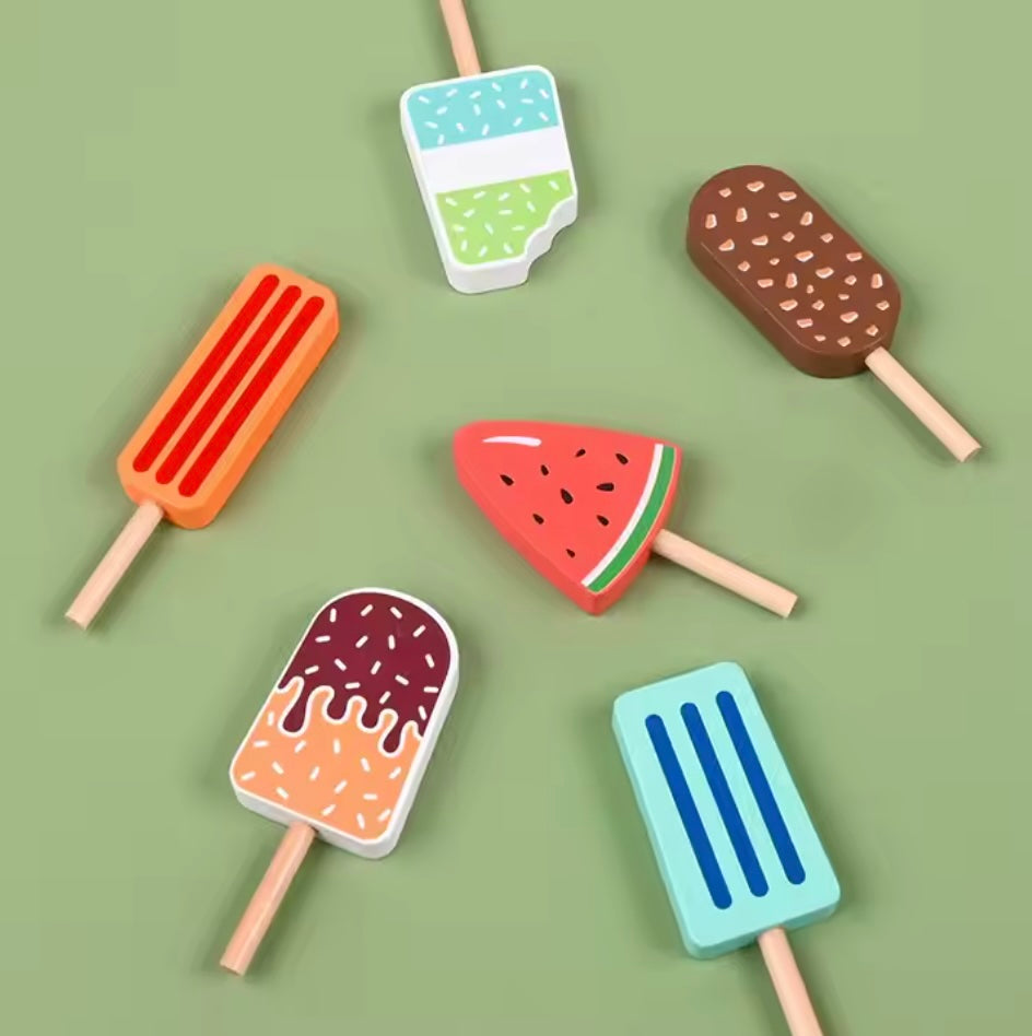 Toddlers Wooden Ice Cream - No melting worries!