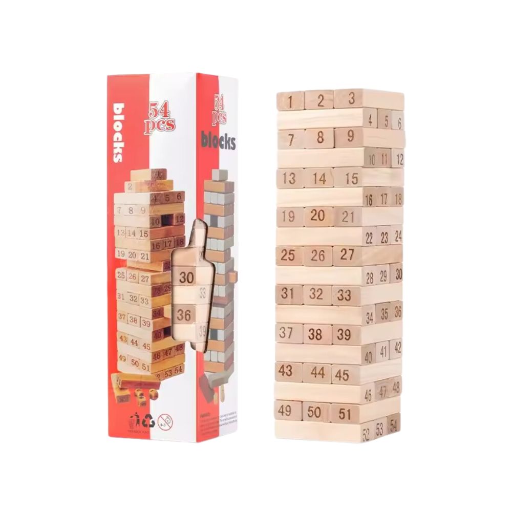 Toddlers Wooden Building Blocks (Jenga) - Engaging and Educational