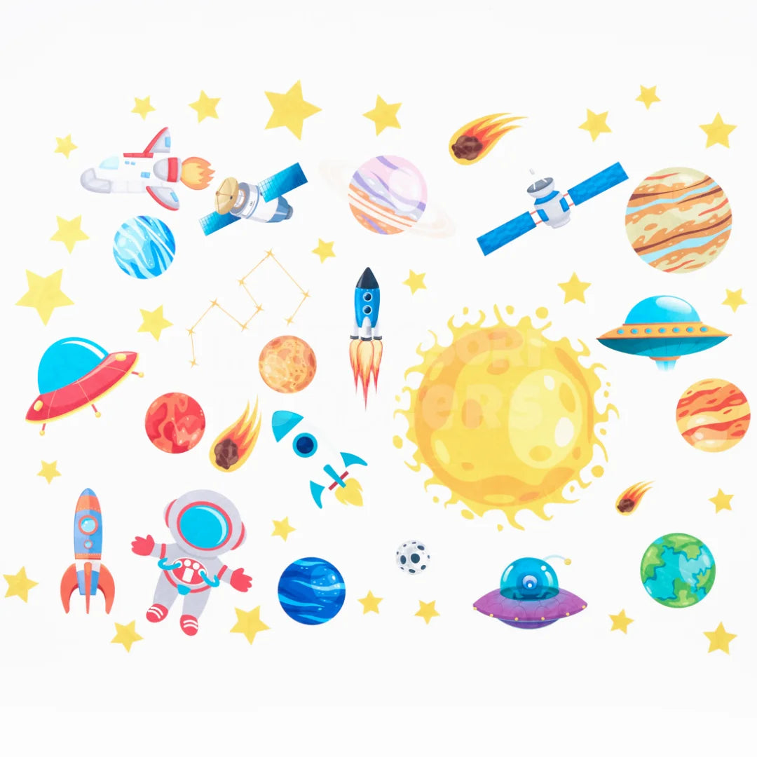 Toddlers Space Wall Stickers - Un voyage vers les étoiles !