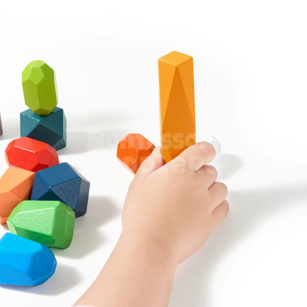 Toddlers Wooden Color Stones