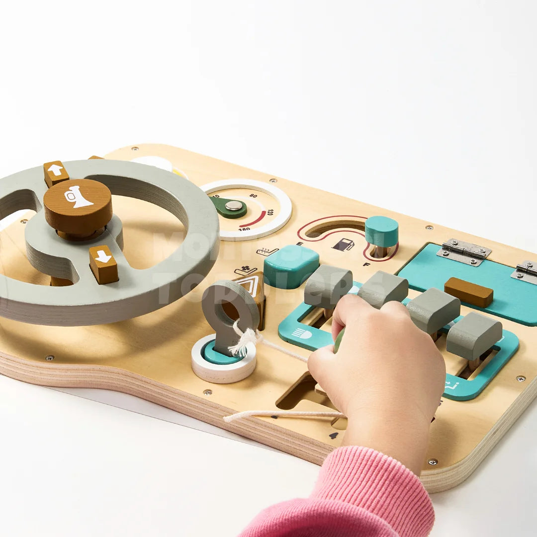 Toddlers Wooden Steering Wheel - Drive Your Child's Imagination Forward
