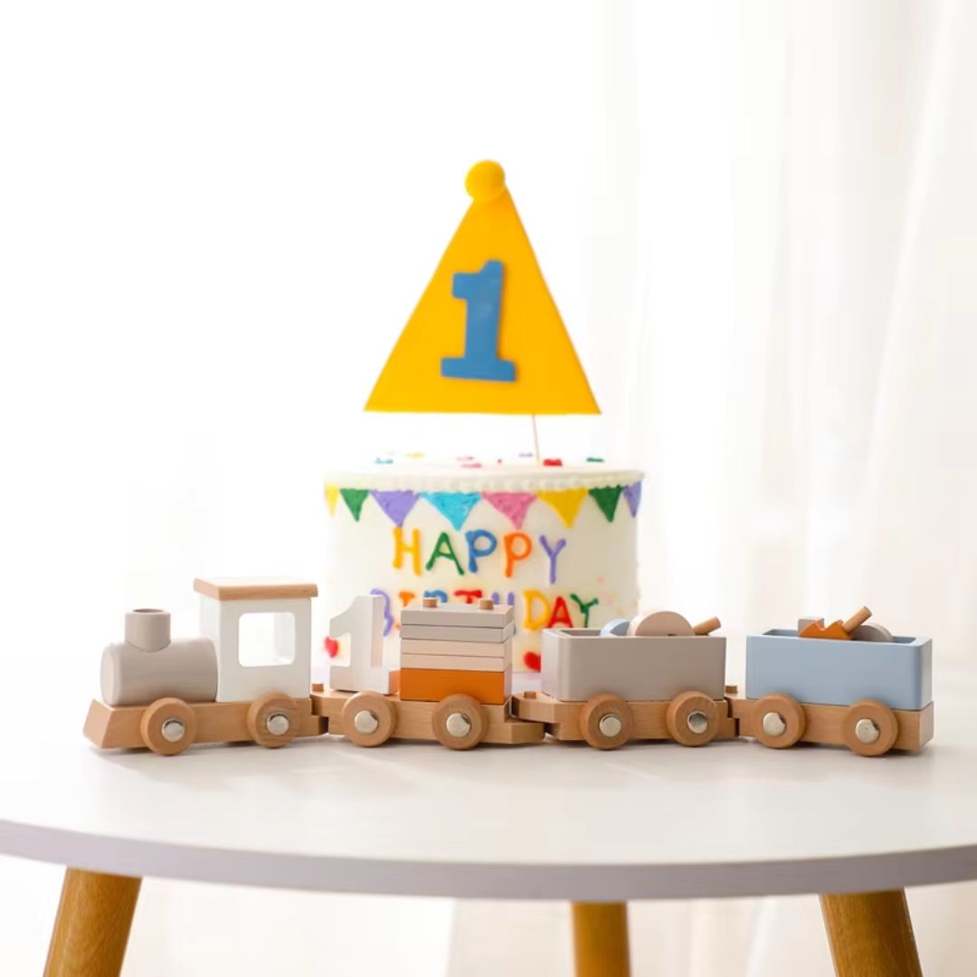 Toddlers Wooden Train Set