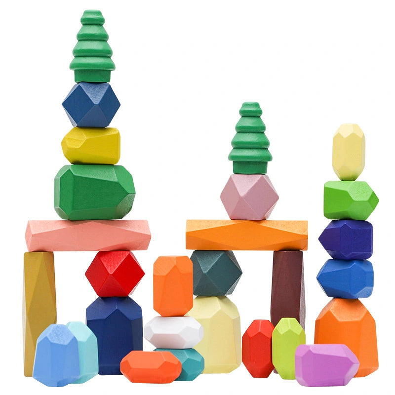 Toddlers Wooden Color Stones