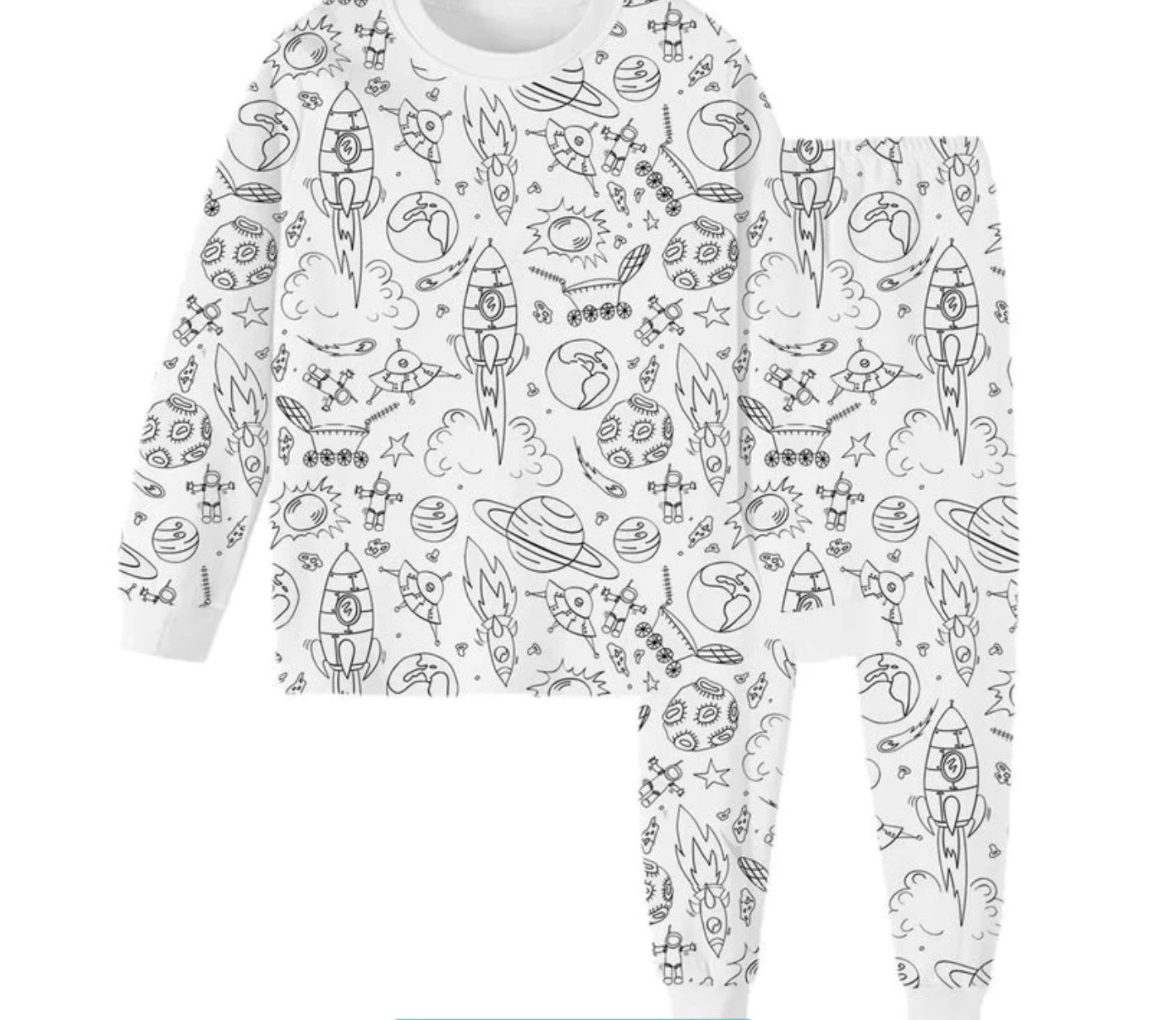 Toddlers Coloring Pajamas – Make bedtime fun and full of color!