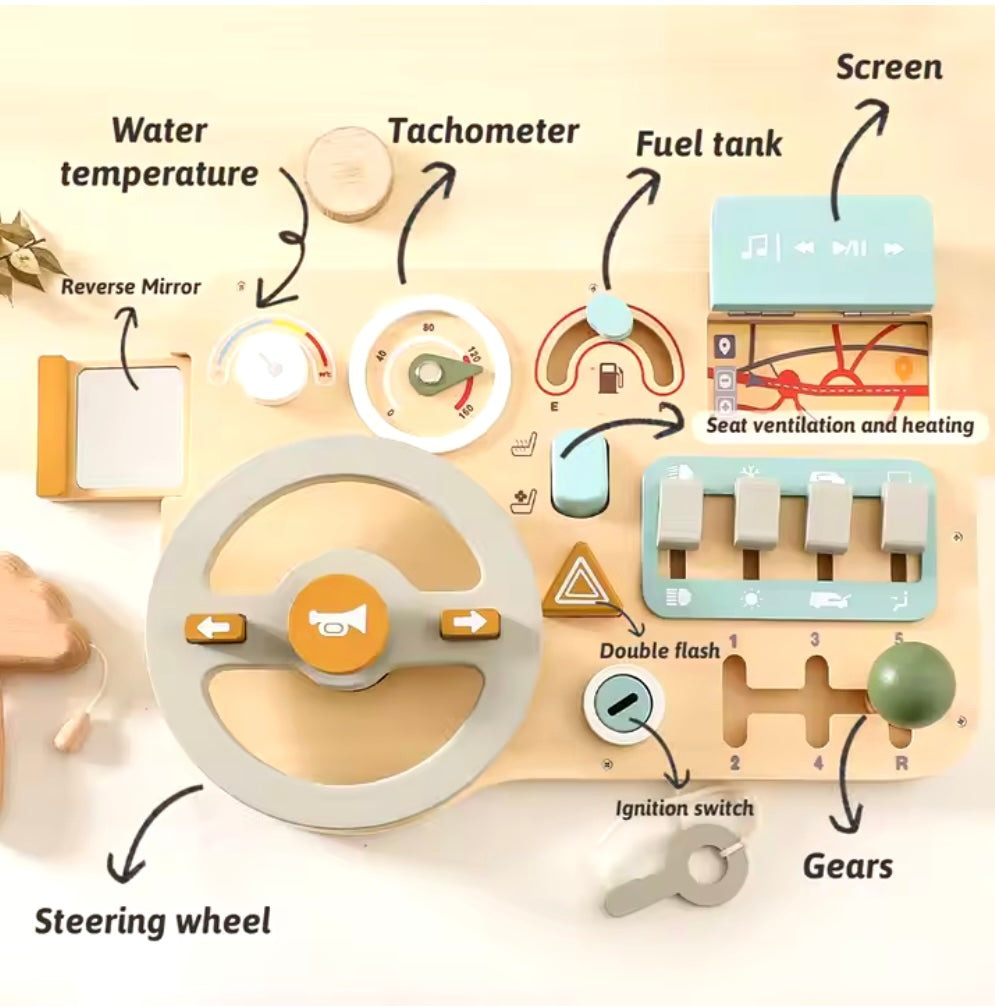 Toddlers Wooden Steering Wheel - Sätt fart på ditt barns fantasi!