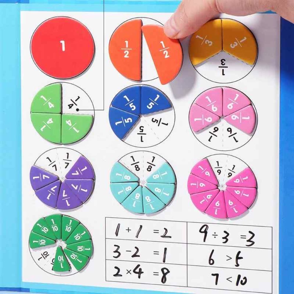 Fractions magnétiques pour tout-petits - Jouet d'apprentissage des mathématiques