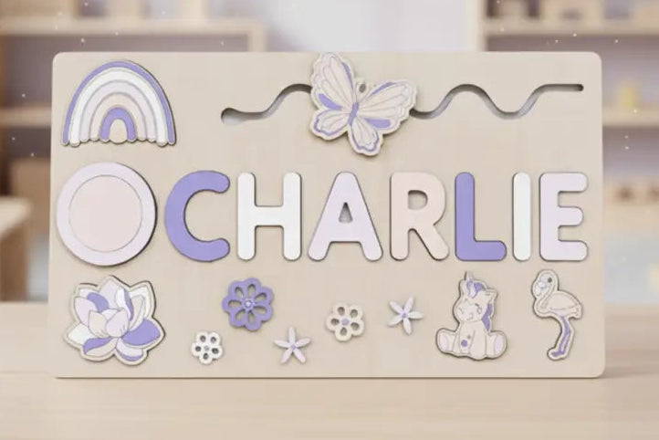 Toddlers Name Puzzle – Personlig puslespill i tre
