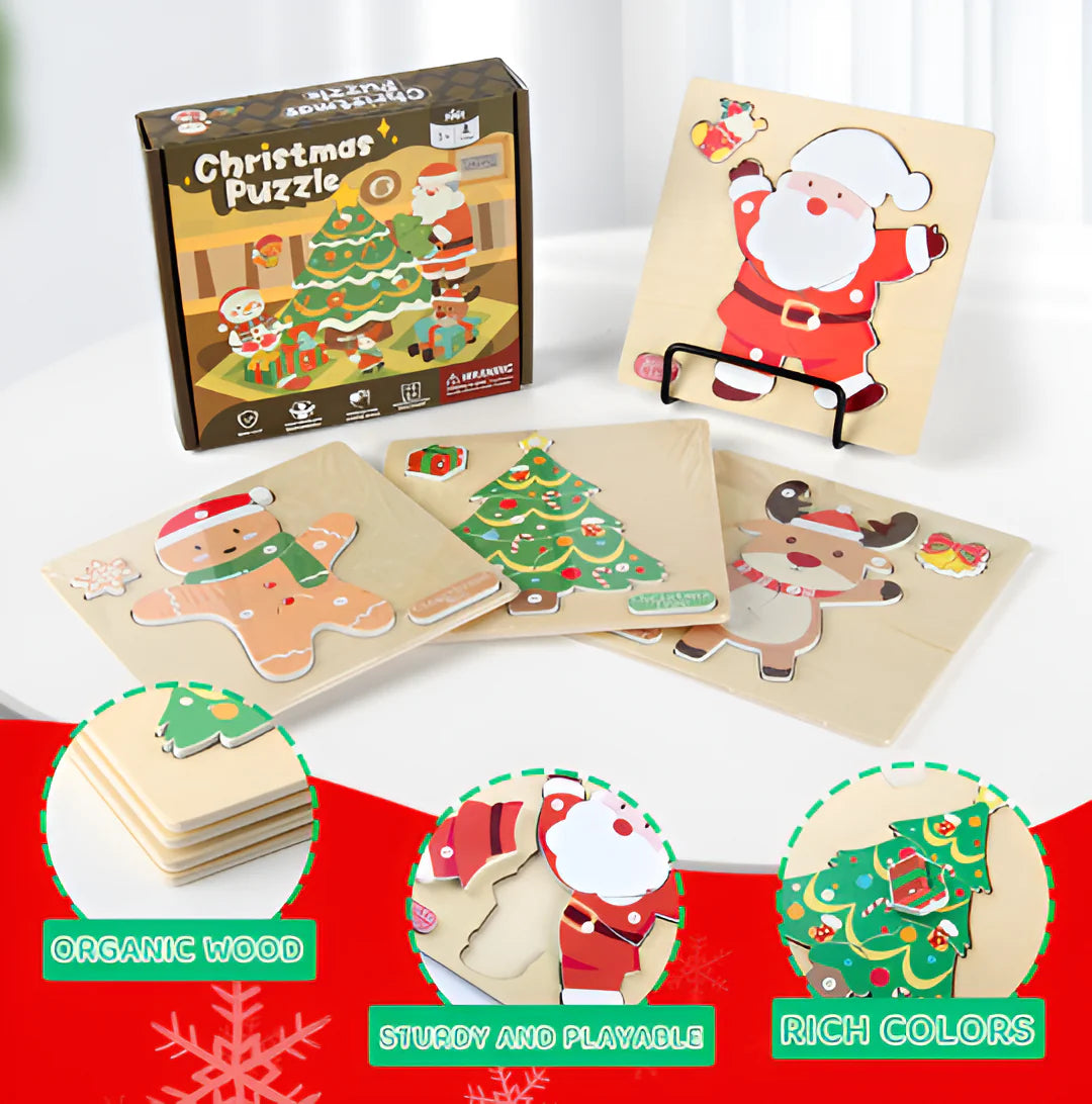 Toddlers Christmas Puzzle - 4 st pussel med jultema