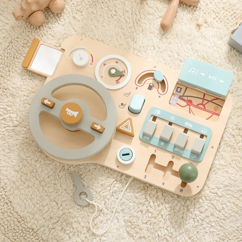 Toddlers Wooden Steering Wheel - Drive Your Child's Imagination Forward